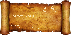 Latzer Vazul névjegykártya
